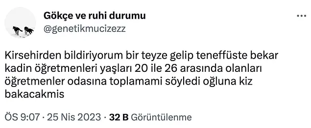 Ancak bu teyzeler tek bir olaya özgü değilmiş..