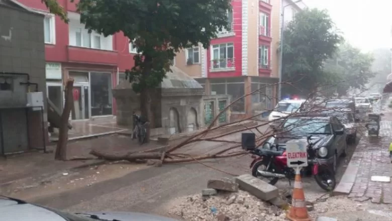 Sağanak Yağış Yolları Göle Çevirdi