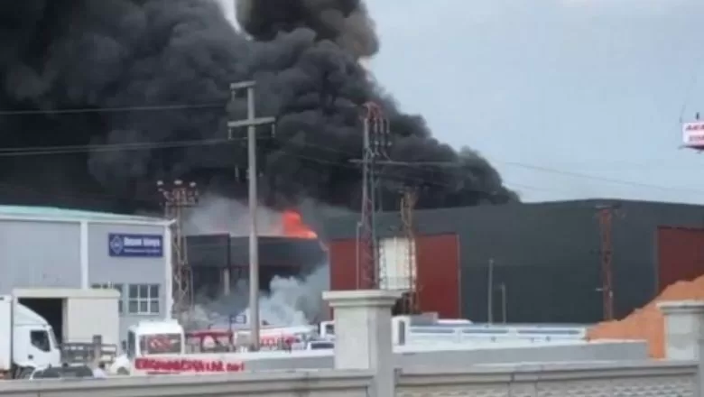 Tekirdağ'da Fabrikada Yangın Çıktı